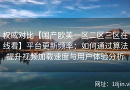 权威对比【国产欧美一区二区三区在线看】平台更新频率：如何通过算法提升视频加载速度与用户体验分析