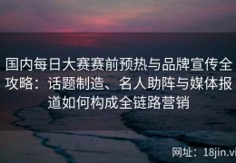 国内每日大赛赛前预热与品牌宣传全攻略：话题制造、名人助阵与媒体报道如何构成全链路营销