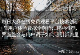 每日大赛在线免费观看平台技术创新与用户体验数据全解析：智能推荐、界面整合与用户调研如何吸引新流量